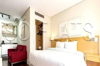 Flat transamérica berrini disponível para locação com 32m², 01 dormitório e 01 vaga de garagem.