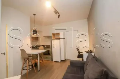 Stagium studio, flat disponível para locação contendo 35m², 01 dormitório e 01 vaga.