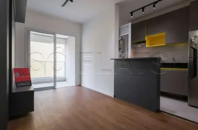 Apartamento no helbor art paulista para locação com 46m² contendo 2 dormitórios e 1 vaga de garagem.