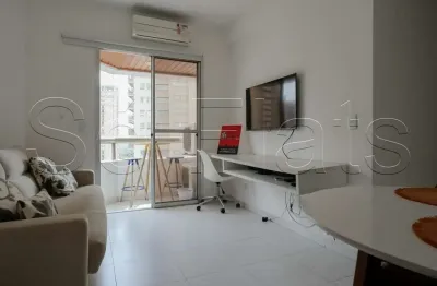 Apto royal ibirapuera park, flat disponível para locação com 48m², 01 dormitório e 01 vaga