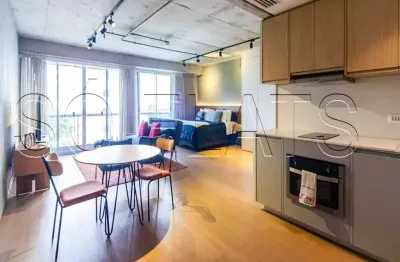 Lindo flat george v com 60m², 1 dormitório e 1 vaga, disponível para locação no itaim bibi