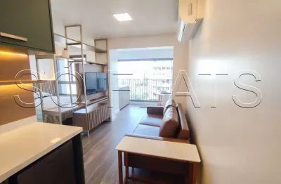 Studio mobiliado à venda em Pinheiros com varanda, 34m², Condomínio clube