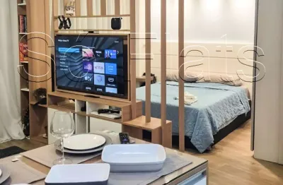 Flat mobiliado à venda em Alphaville 33m² 1 suíte com vaga no Comfort Suites