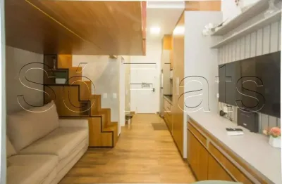 Flat no Haus Mitre Brooklin, disponível para locação com 26m², 1 dormitório e mobiliado.