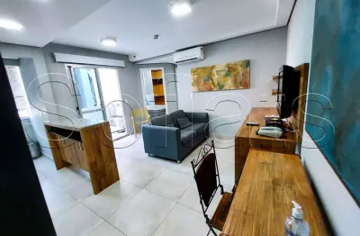 Apartamento mobiliado 48m² à venda no Quality Bela Cintra Consolação com vaga