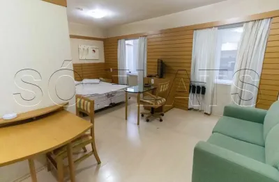 Flat mobiliado à venda na Consolação 29m² com vaga no Paulista Classic Bela Cintra