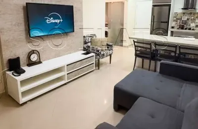 Apartamento mobiliado em Alphaville com varanda e vaga, Flat Le Bougainville