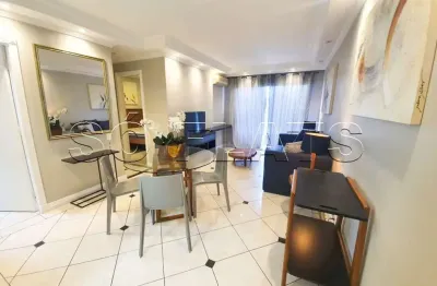 Apartamento mobiliado 57m² com 2 vagas no Jardim Paulista próximo ao metrô