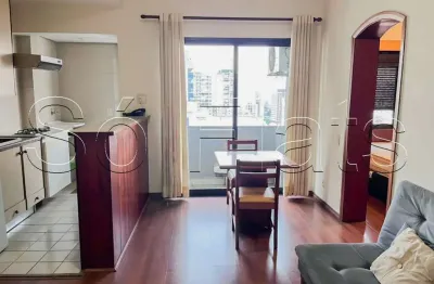 Flat no Ritz disponível para locação com 42m², 1 dormitório e 1 vaga próximo da Avenida Santo Amaro.