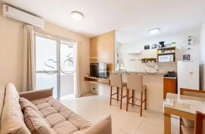 Apartamento mobiliado 34m² com vaga no Residencial Home Paulista, Bela Vista