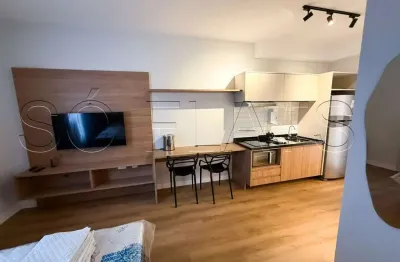 Studio mobiliado no Paraíso com metrô, lazer completo e alto potencial de investimento