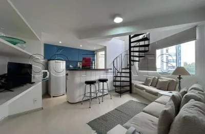 Flat Palazzo Gritti, disponível para locação contendo 46m², 01 dormitório e 01 vaga.