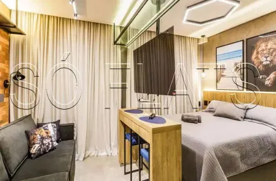 Studio mobiliado 27m² no Itaim Bibi | Nex One | Rooftop e lazer completo