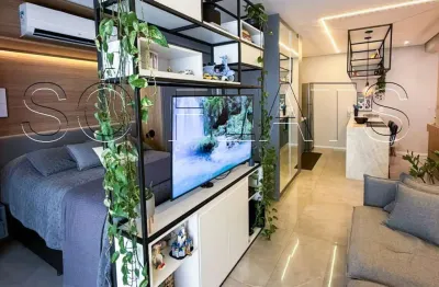 Studio mobiliado 47m² com vaga no Campo Belo, perto de Congonhas e Av. Bandeirantes