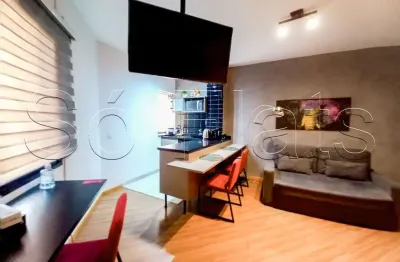 Apartamento mobiliado 31m² no Jardim Paulista com vaga | Hampton Park Residence