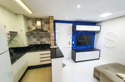 Flat mobiliado no Jardim Paulista 42m² com vaga perto do metrô Trianon Masp