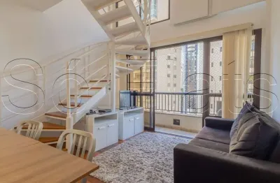 Residencial The Loft Jardins, apto duplex disponível para locação com 48m², 1 dormitório e 1 vaga