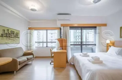 Flat mobiliado no Quality Paulista | 30m², varanda, vaga e serviços completos