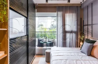 Studio 22m² com sacada no Brooklin, perto do Metrô Campo Belo, Rua Joaquim Guarani