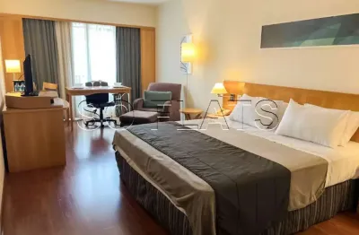 Flat mobiliado à venda em Alphaville Barueri na Av Cauaxi com 38m² e 1 vaga