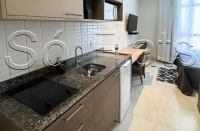 Studio mobiliado à venda no Centro de SP próximo ao Metrô, 20m² com lazer