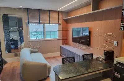 Flat em Alphaville disponível para locação com 31m², 1 dormitório e 1 vaga de garagem.