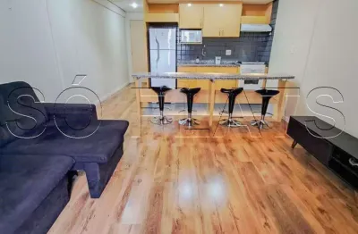 Apto disponível para locação duplex na melhor região de Moema com 53m², 1 dormitório e 1 vaga.