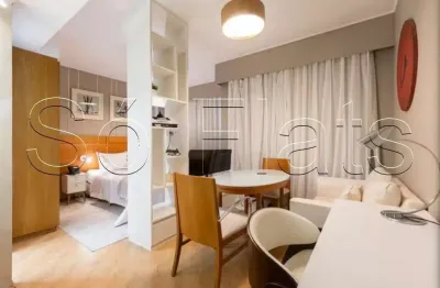 Moema premium | Studio mobiliado no Slaviero 26m² com vaga perto do metrô e Shopping Ibirapuera