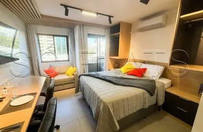 Studio Today Moema, flat disponível para locação totalmente mobiliado contendo 29m² e 01 dormitório.