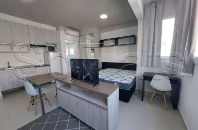 Flat para locação no Atrium Augusta 30m², 1 dormitório e 1 vaga de garagem. Sem burocracia.