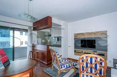 Flat para locação em moema, prox. a av. santo amaro, com fácil acesso ao bairro da vl. olímpia.