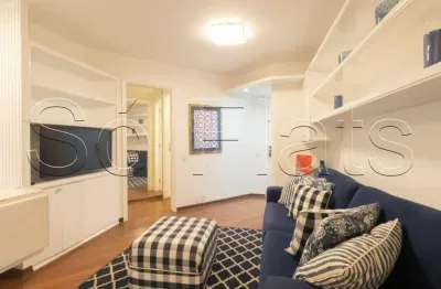 Flat totalmente equipado disponível para locação próx da av paulista contendo 40m², 1 dorm e 1 vaga.