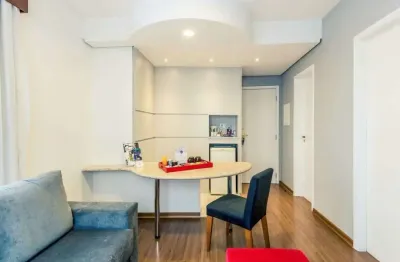 Flat na rua funchal totalmente mobiliado, com cozinha completa para locação.