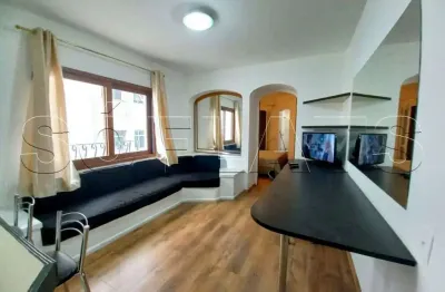 Flat mont clair 1 dorm 43m² com vaga de garagem e lazer, disponível para locação.