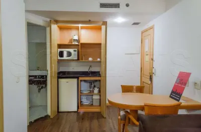 Flat mobiliado em pinheiros 28m² 1 dormitório e 1 vaga  para locação.