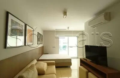 Lindo residencial no bairro do itaim bibi, próximo ao hospital são luiz com 1x dorm. sem fiador.