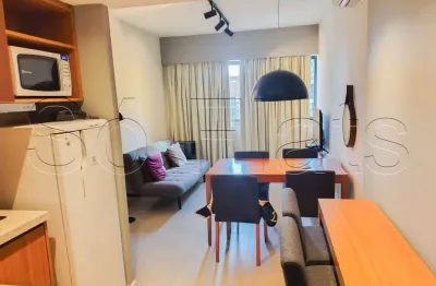 Flat disponível para locação no jardim paulista com 1 dormitório e com serviços de arrumação diária.