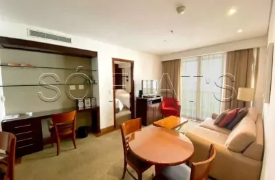 Flat alto padrão no Itaim Bibi (George V) com piscina, vaga e serviços de hotel