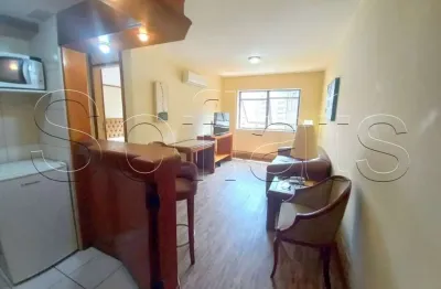 Flat disponível para locação no itaim bibi próximo do clube pinheiros e av brig faria lima.
