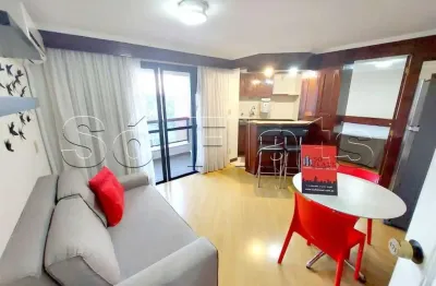Flat mobiliado com 1 dorm no coração de higienópolis, com linda vista para o estádio do pacaembu.
