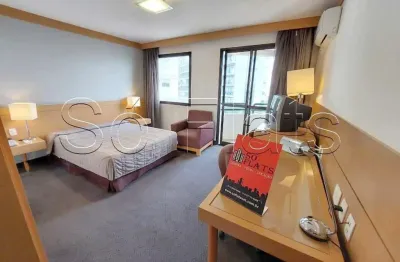 Flat no quality faria lima contendo 29m², 1 dormitório e 1 vaga, para locação em pinheiros.