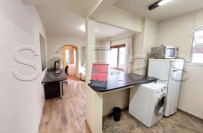 Flat para locação no Mont Clair, 43m², 1 dormitório e 1 vaga de garagem.