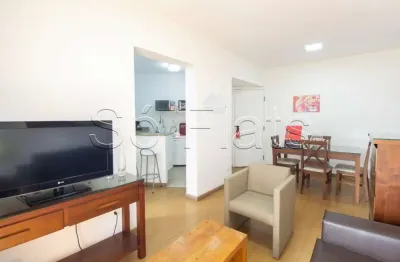 Apartamento contemporâneo para locação 43m²  contendo 1 dormitório e 1 vaga de garagem.