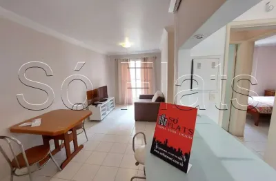 Flat roma palace para locação na vila nova conceição com 49m², contendo 1 dormitório e 1 vaga.