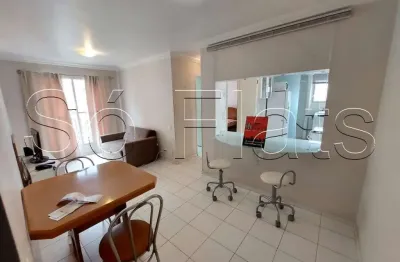 Apartamento roma palace para locação na vila nova conceição com 49m², com 1 dormitório e 1 vaga.