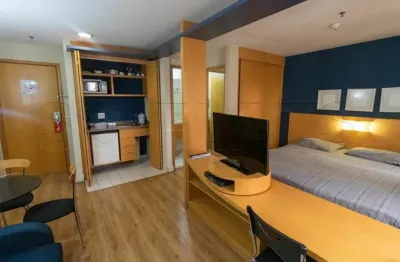 Flat transamérica jardins disponível para venda com 28m² e 01 vaga de garagem