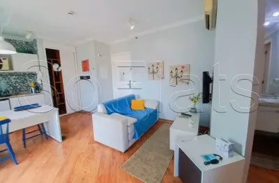 Apartamento quality bela cintra para locação com 48m² contendo 1 dorm. e 1 vaga.