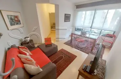 Flat no usa morumbi com 60m², 1 dormitório e 1 vaga de garagem disponível para locação.