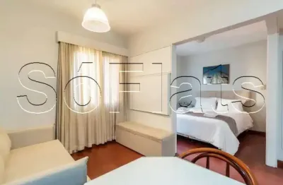 Apartamento Ninety contendo 33m², 1 dormitório e 1 vaga para locação nos Jardins