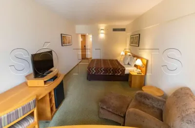 Sol alphaville com 36m² , 1 dormitório e 1 vaga para locação com entrada imediata